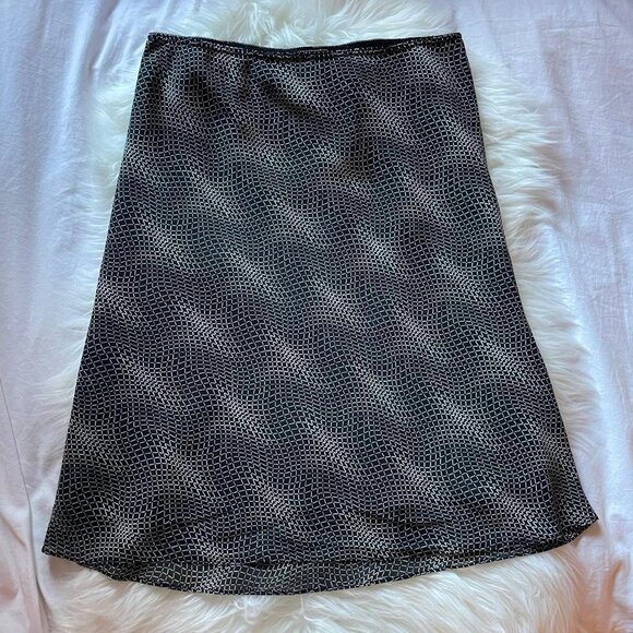 Vintage 90s Patterned Midi Skirt - Picture 1 of 6